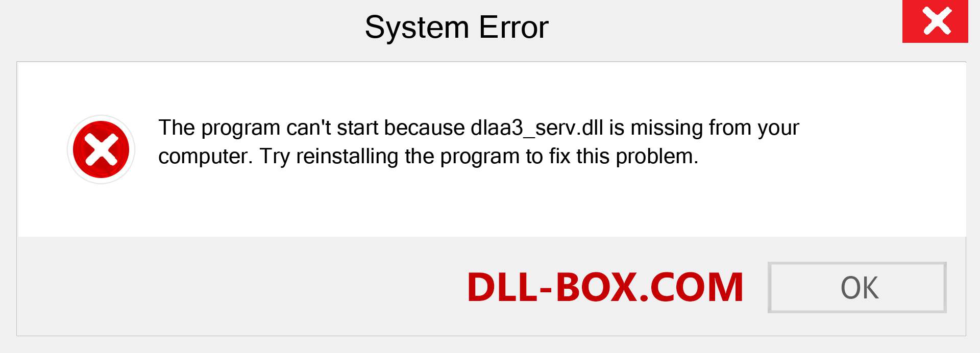  dlaa3_serv.dll file is missing?. Download for Windows 7, 8, 10 - Fix  dlaa3_serv dll Missing Error on Windows, photos, images